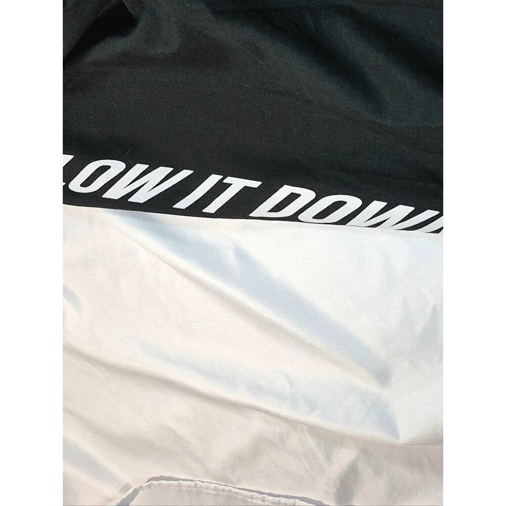 NWOT BKLYN Brooklyn Cloth "Slow Down" Black Anorak Windbreaker Size M 90's Urban - Picture 10 of 14
